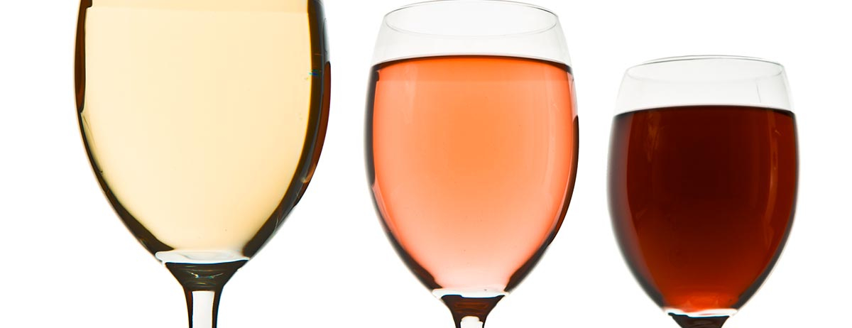 Weiß-, Rose- und Rotwein